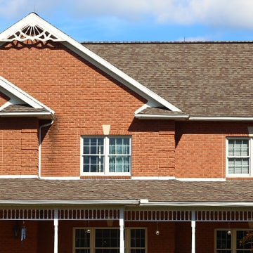 Brown and gray shingled roof by Miller's Roofing in Ohio